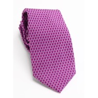 Michael Kors Men’s Gray Hexagon Print Silk Tie