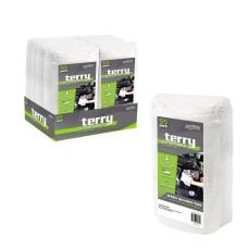Microtex Cotton Terry Towels, Bulk White Terry Towel Rags as Multipurpose Cleaning Solutions, 55 pk.