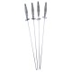  Deluxe Spiral Skewers 8 count, Silver