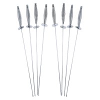 Mr. Bar-B-Q Deluxe Spiral Skewers 8 count, Silver