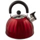  Twining 2.1 Quart Pumpkin Shaped Stainless Steel Whistling Tea Kettle, Red