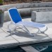  4-pack Omega Commercial Chaise Multi-position Stacking Lounge Chair, Blue