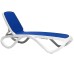  Omega Commercial Chaise Multi-position Stacking Lounge Set, 3-piece, Blue