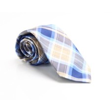 Nautica Beige Taupe Kent Plaid Classic Neck Tie Silk Accessory, Beige
