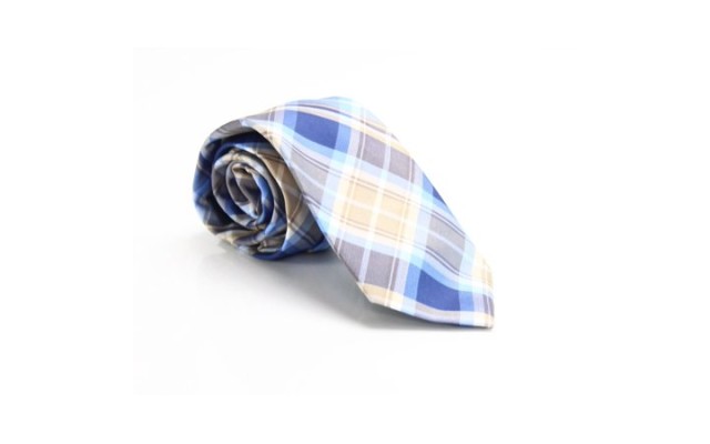  Beige Taupe Kent Plaid Classic Neck Tie Silk Accessory, Beige
