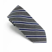 Nautica Men’s Carroll Striped Classic Slim Neck Tie Accessory, Charcoal
