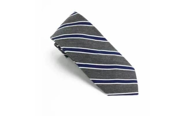  Men’s Carroll Striped Classic Slim Neck Tie Accessory, Charcoal