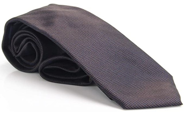  Mens Morgan Herringbone Business Neck Tie, Brown