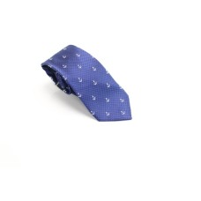 Nautica Men’s Navy Anchor Bend Neat Classic Slim Neck Tie Silk, Blue