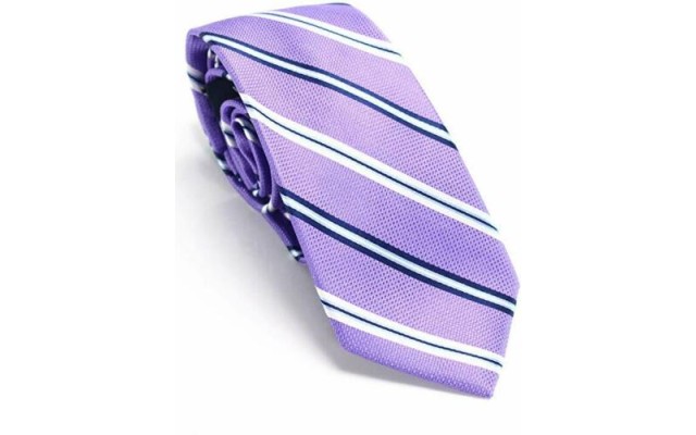  Men’s Purple Kihunu Striped Skinny Slim Neck Tie Silk Accessory