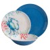  Sealife Melamine 12-pc Dinnerware Set, Multi
