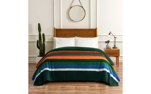  Sherpa Ultra Soft and Cozy Fleece Blanket, Green, King