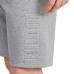  Men’s Knit Fleece Embossed Short, Gray, Large