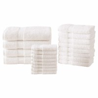 Royal Heritage Home 100% Cotton Bath Towel Set, 20-piece, Ivory