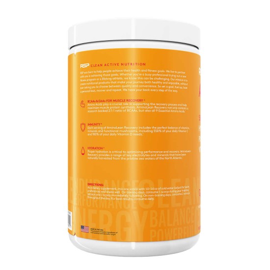  AminoLean RECOVERY Post Workout Zero Sugar, 50 Servings