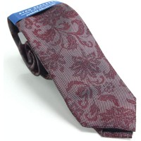 Ryan Seacrest Distinction Men’s Burgundy Livvie Floral Neck Tie Silk Red