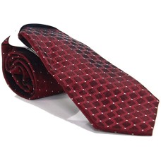 Ryan Seacrest Distinction Men’s Neck Tie Silk Geometric Sovana Grid Red