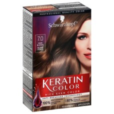 Schwarzkopf Keratin Color Permanent Hair Color Cream, 7.0 Dark Blonde