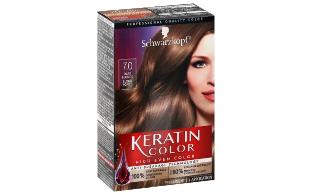 Keratin Color Permanent Hair Color Cream, 7.0 Dark Blonde