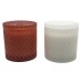 Sea & Premium Soy Wax Blend with Essential Oils Sand Glass Jar Candles 15oz, 2-pack, Red