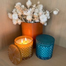 Sea & Premium Soy Wax Blend with Essential Oils Sand Glass Jar Candles 15oz2-pack