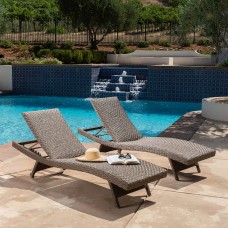 Seagrass Hand-Woven Chaise Lounge with Wheels2-pack