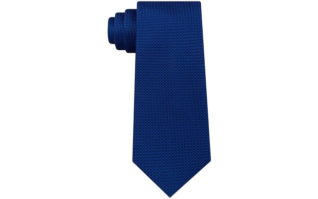  Men’s Checkered Plaid Solid Neck Tie Silk Accessory, Blue