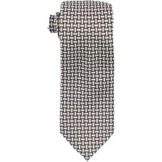 Sean John Mens Large Basketweave Self-Tied Necktie, Brown
