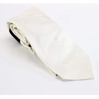 Sean John Men’s Light Velvet On Satin Classic Neck Tie Silk, White