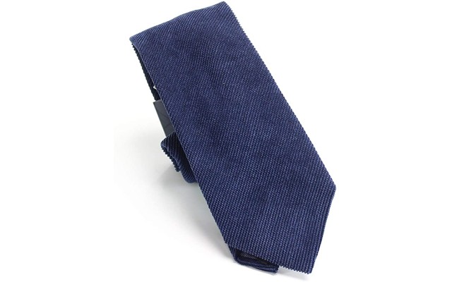  Men’s Navy Blue Corduroy Solid Classic Neck Tie Accessory
