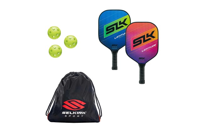  Latitude Pickleball Bundle, 2 Latitude Paddles, 3 Balls, and 1 Bag