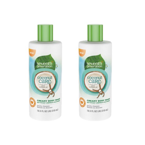 Seventh Generation  Creamy Baby Body Wash – 10.5 oz, White, Pack of 2