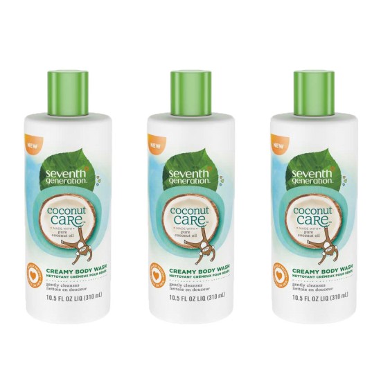 Seventh Generation  Creamy Baby Body Wash – 10.5 oz, White, Pack of 3