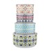 Signature 4-piece Stoneware Bowl Set with Lids, Multi