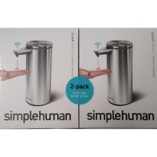 Simplehuman Rechargeable Sensor Soap Dispenser, 2-pack