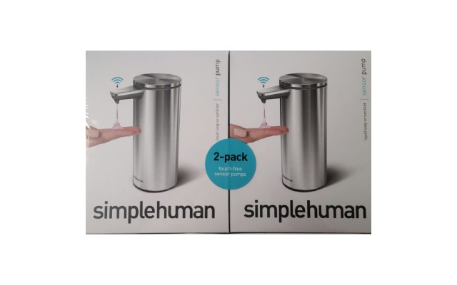  Rechargeable Sensor Soap Dispenser, 2-pack
