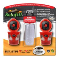 Solofill K6 Universal Refillable Brewing Pod Compatible With Keurig 50 Paper Filters, 1.0 and 2.0 Brewing Systems