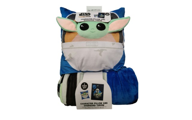  Mandalorian Character Pillow And Oversized Throw 2 pc. Set