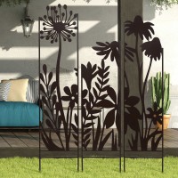 Stylecraft 3-panel 100% Steel Construction Garden Mural Stakes, GN19190