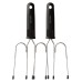  3504TLBBJ Roasting Set with Leave-in Thermometer, Turkey Lifters, and Bulb Baster, Black 4-Pc.