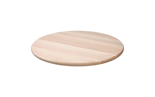  Solid Wood Serving Plate, Round Turning Fuction, 15 inch