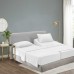  Wrinkle Free Sheet Sets with Deep Pockets & Stain Resistant, 1800 Thread Count Bamboo Based, White, California King