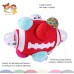  Football Bumpy Ball for Baby Boys & Girls - Newborn to 36 Months Sensory Football Toy - Infant Rattle Football Ball, Red