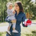  Football Bumpy Ball for Baby Boys & Girls - Newborn to 36 Months Sensory Football Toy - Infant Rattle Football Ball, Red