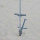  8-ft Beach Umbrella Wind Vent and Patented Sand Anchor, Blue