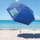  8-ft Beach Umbrella Wind Vent and Patented Sand Anchor, Blue