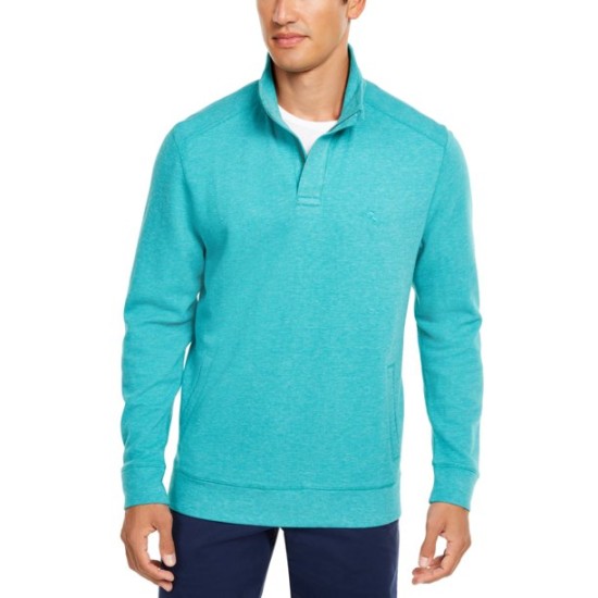  Men’s Playa Pina Port Quarter-Zip Sweatshirt, (Green, S)