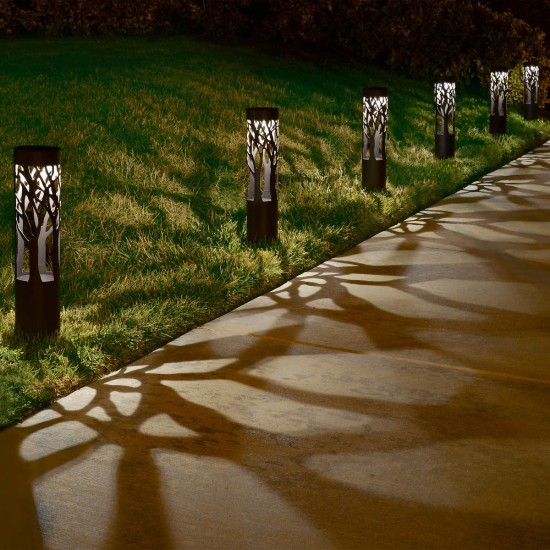  Solar LED Pathway Bollard Light, 6-pack