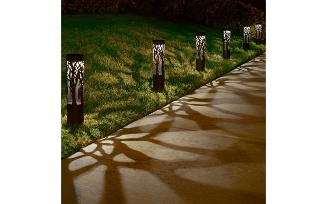  Solar LED Pathway Bollard Light, 6-pack