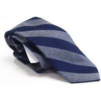 Tommy Hilfiger Men’s Basket Woven Striped Neck Tie Silk Accessory, Blue
